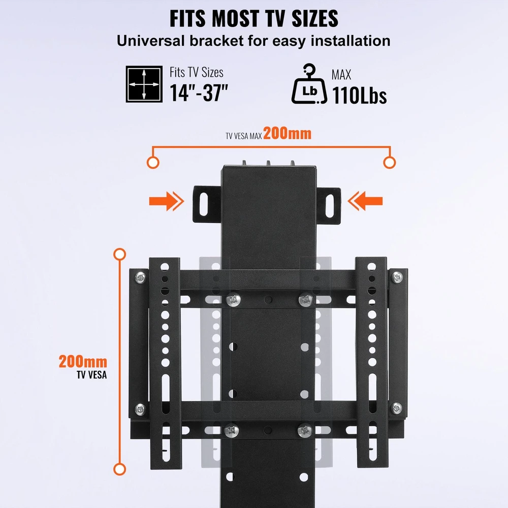 Laikiklis Vevor Automatinis TV pakėlėjas 77–127 cm televizoriams