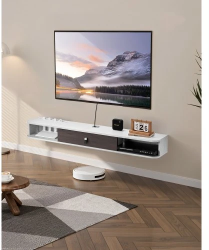 TV staliukas VEVOR kabinamas televizoriaus stovas 140 cm su skylių angomis