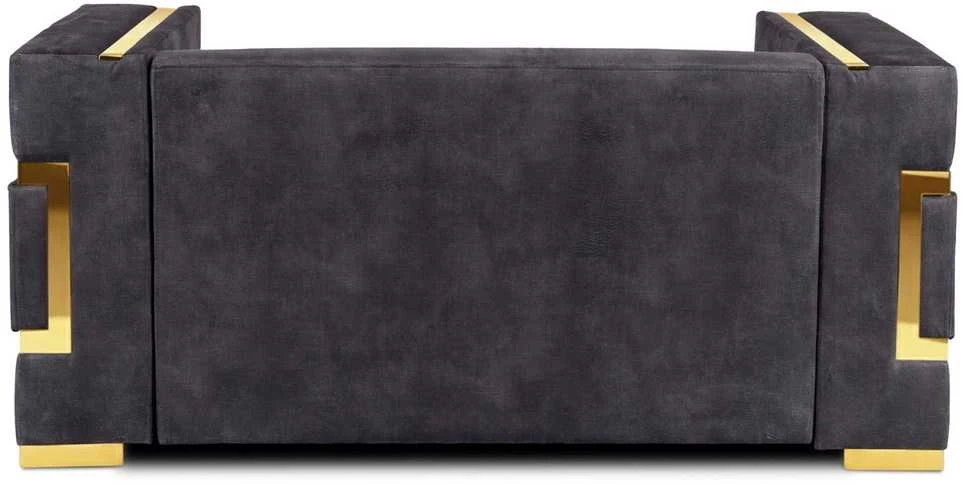 Sofa PALLAZO 2S Dwuosobowa Juodai/Złota