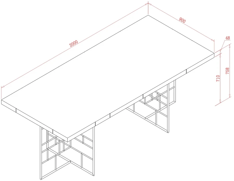 Rose Hill RH10 Stol 200cm