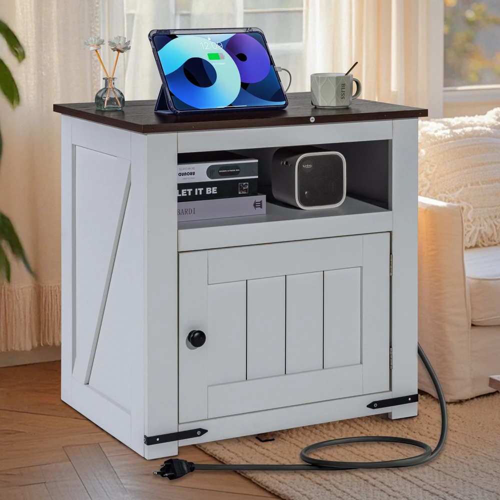 VEVOR Sodybos stiliaus staliukas su USB prievadais