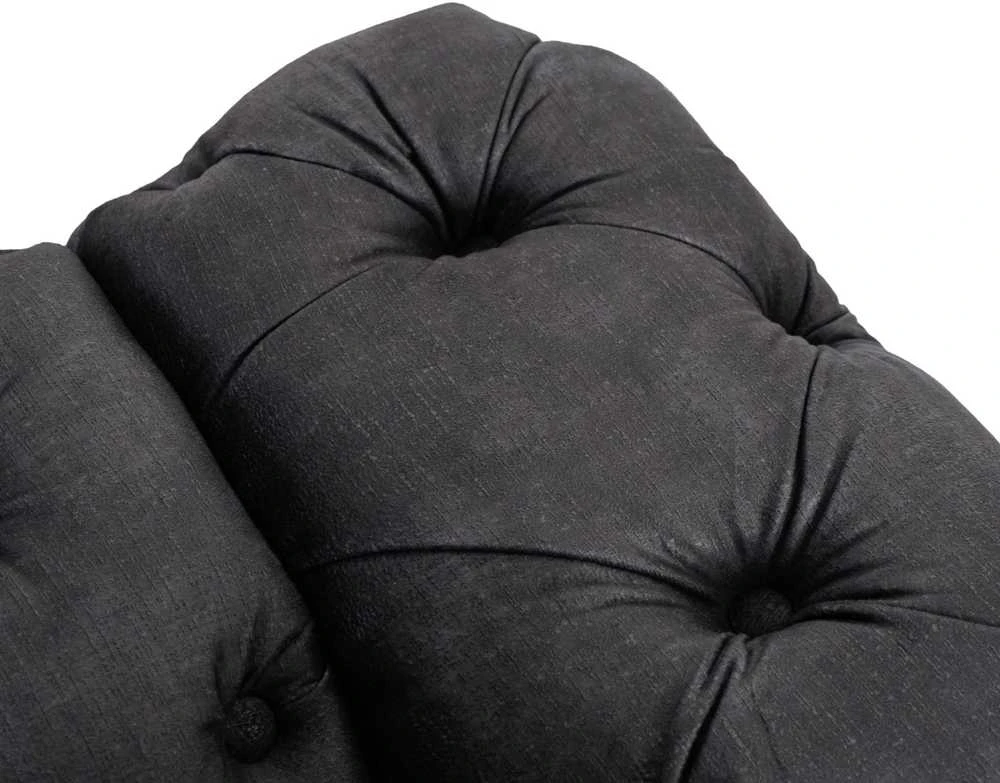 Morentas MORRENTO trivietė sofa, tamsiai pilka, aksominė, modernus žavesys