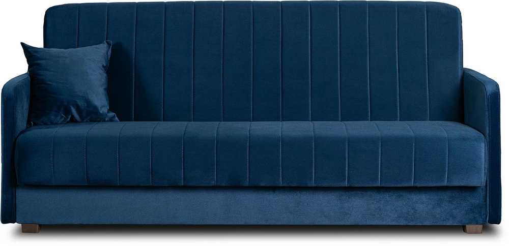 Mebel Elite Išskleidžiama sofa-lova, 198 cm, tamsiai mėlyna, veliūrinė