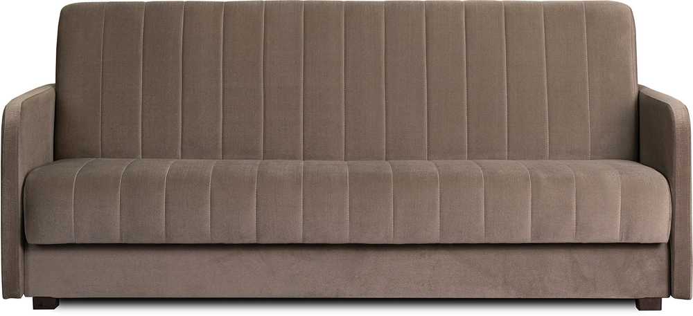 Mebel Elite Išskleidžiama sofa PORTO su patalynės dėže, 198 cm, smėlinė