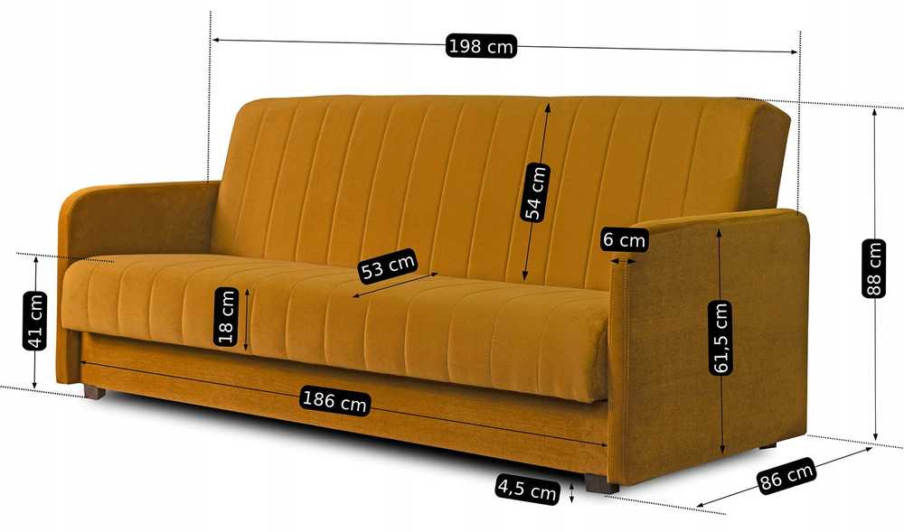 Mebel Elite Sofa-lova PORTO, miegamoji vieta 114 × 186 cm, garstyčių spalvos velūrinė