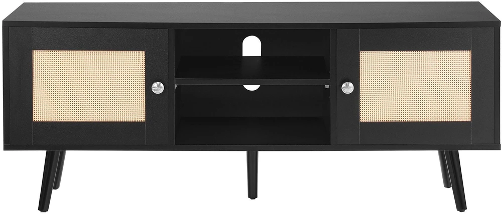 TV staliukas VEVOR Rataninė TV spintelė 140 cm