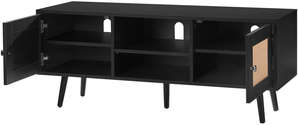 TV staliukas VEVOR Rataninė TV spintelė 140 cm