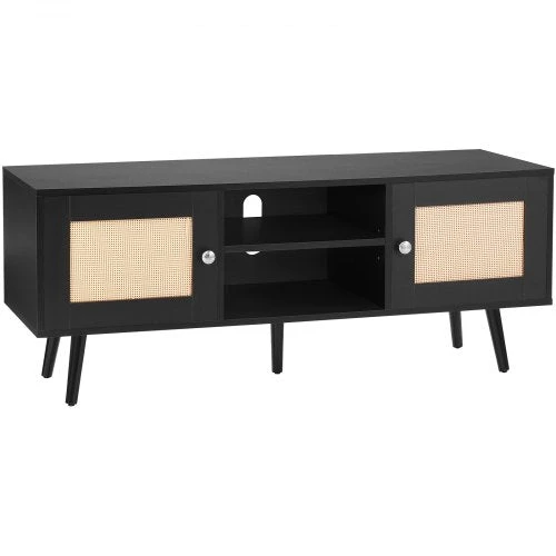 TV staliukas VEVOR Rataninė TV spintelė 140 cm