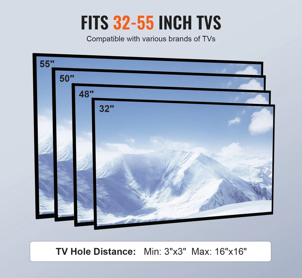 Vevor TV stovo laikiklis 32-55 colių ekranams
