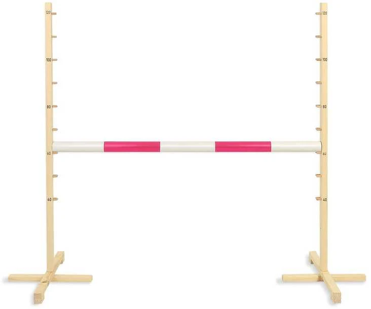 Šokinėjimo kliūtis hobby horse su rožine kartimi 120 cm