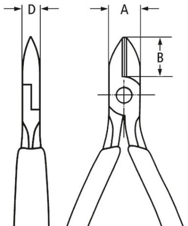 Kirpimo replės Knipex 7502125; 125 mm