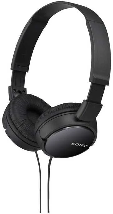 Sulankstomos ausinės Sony MDR-ZX110AP su mikrofonu, Juodos