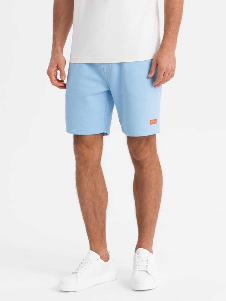 Šortai unisex mėlyni su raišteliu ties juosmeniu