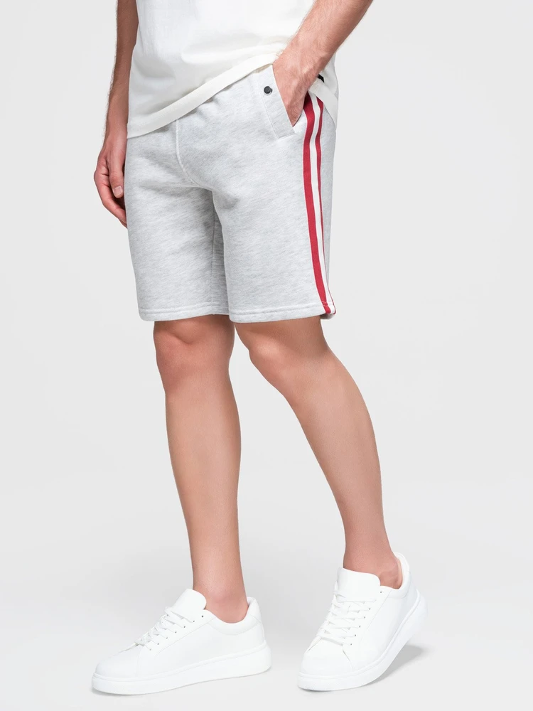 Šortai unisex rudi su raišteliu ties juosmeniu