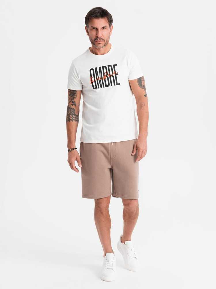 Šortai unisex rudos spalvos su raišteliu