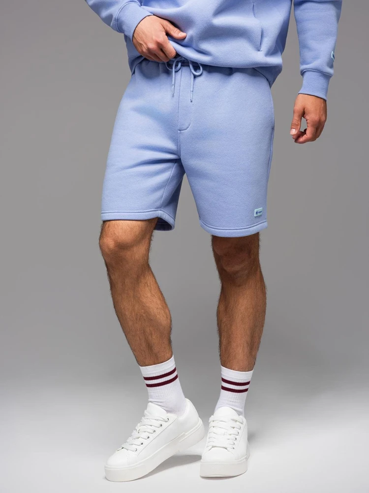 Šortai unisex su raišteliu levandų spalvos