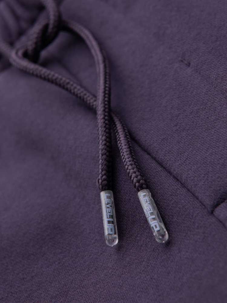 Šortai unisex su raišteliu violetinės spalvos