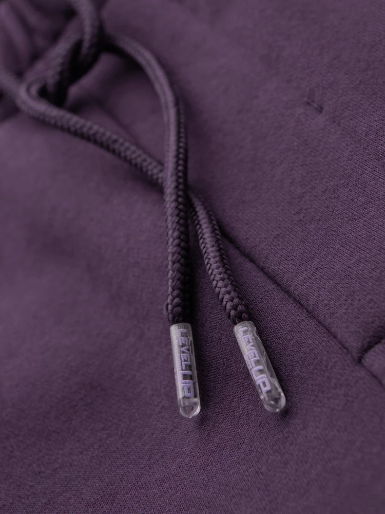 Šortai unisex su raišteliu violetinės spalvos