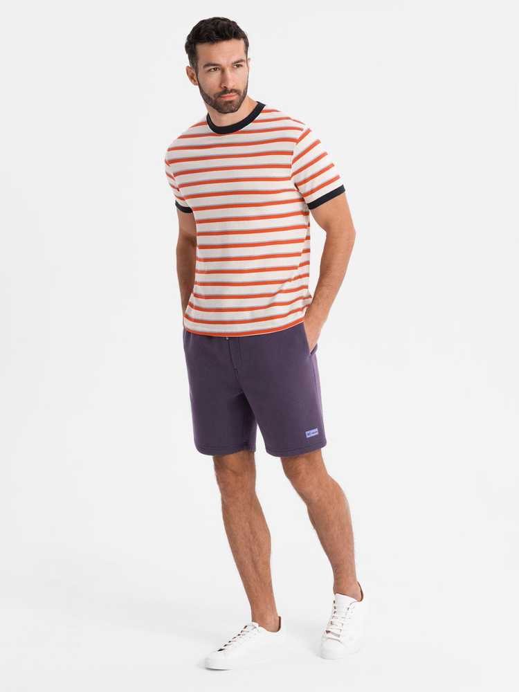 Šortai unisex su raišteliu violetinės spalvos