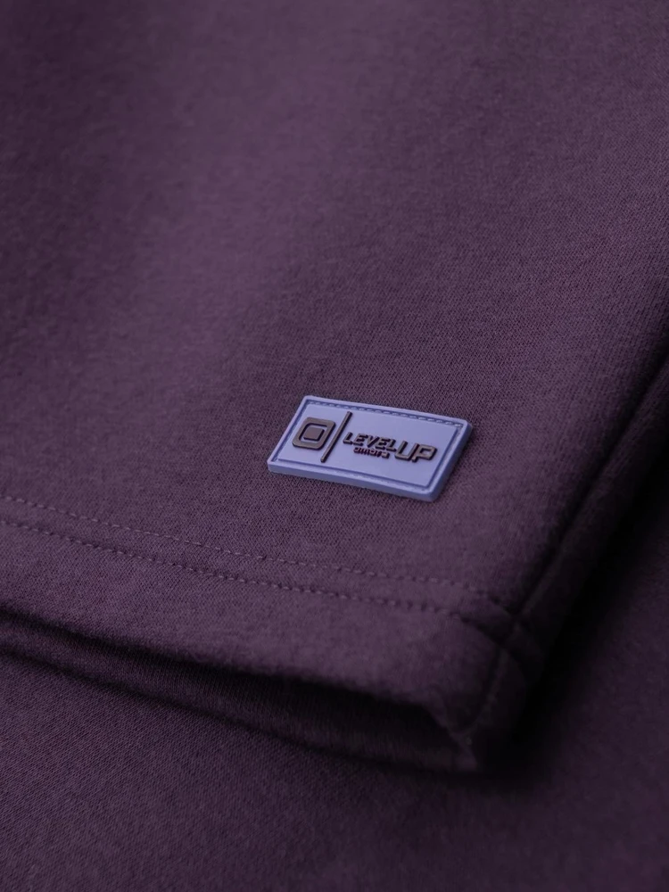 Šortai unisex su raišteliu violetinės spalvos