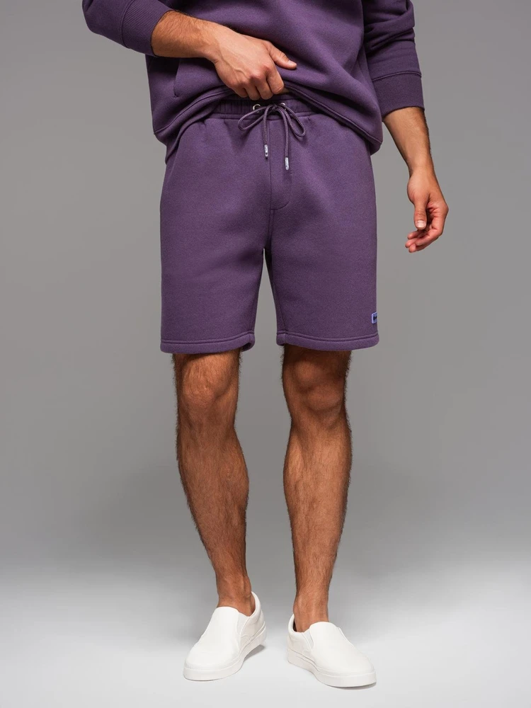 Šortai unisex su raišteliu violetinės spalvos