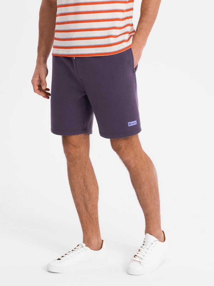 Šortai unisex su raišteliu violetinės spalvos