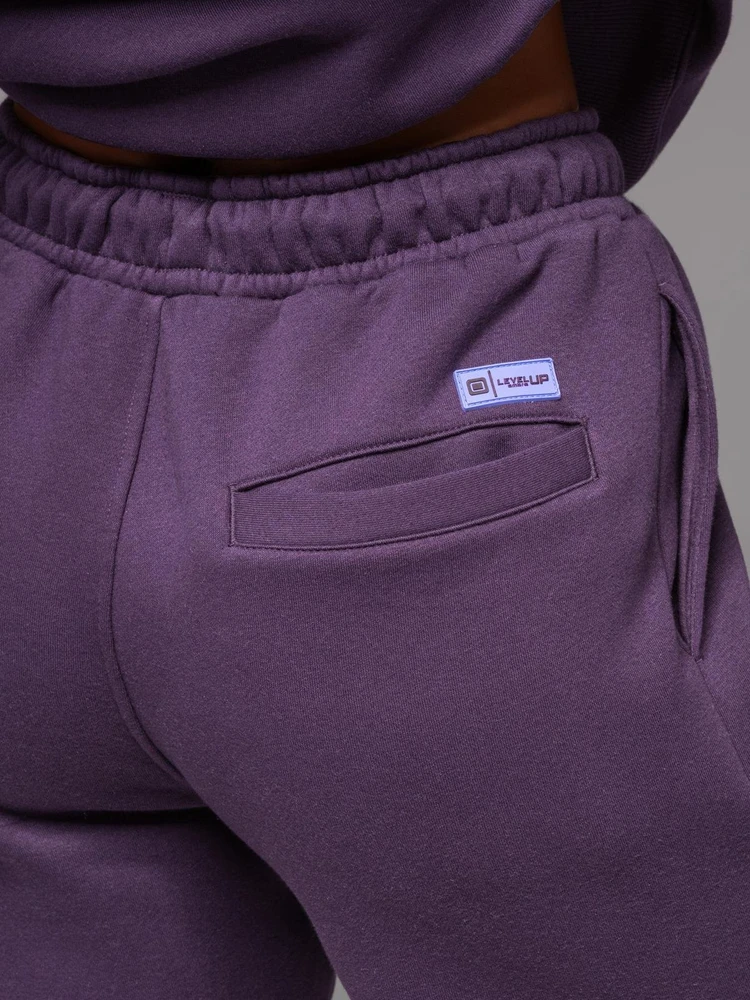 Šortai unisex su raišteliu violetinės spalvos