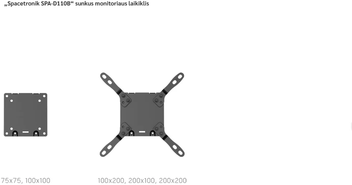 „Spacetronik SPA-D110B“ sunkus monitoriaus laikiklis 17-57 colių
