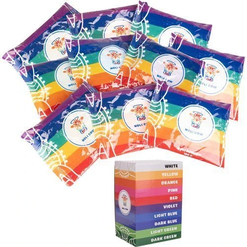 Holi spalvų miltelių rinkinys 6x100g Holi Cow 27335