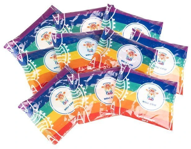 Holi spalvų miltelių rinkinys 6x100g Holi Cow 27335