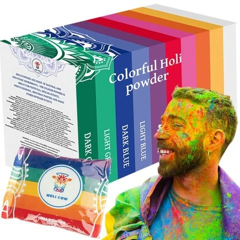 Holi spalvų miltelių rinkinys 6x100g Holi Cow 27335
