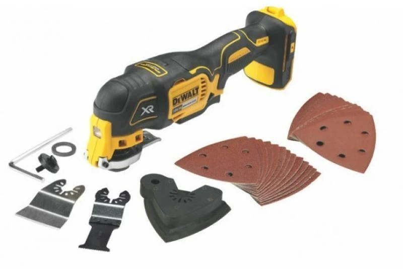 Dewalt Daugiafunkcis akumuliatorinis įrankis DCS355N + priedai, 18V, be akumuliatoriaus ir kroviklio