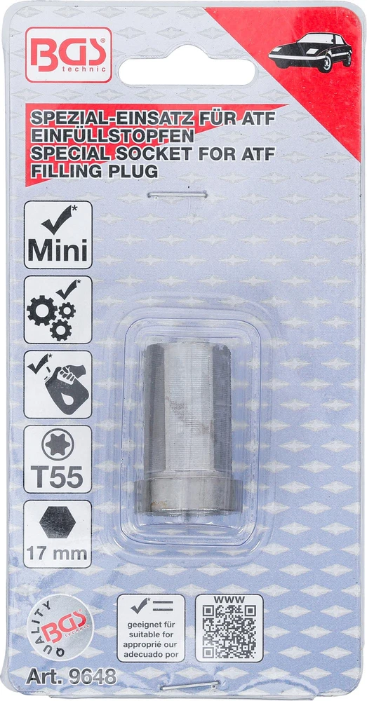SPECIALUS GALVUTĖ ATF PILDYMO KAMŠČIUI | T-STAR (TORX) T55 | SKIRTA MINI (9648)