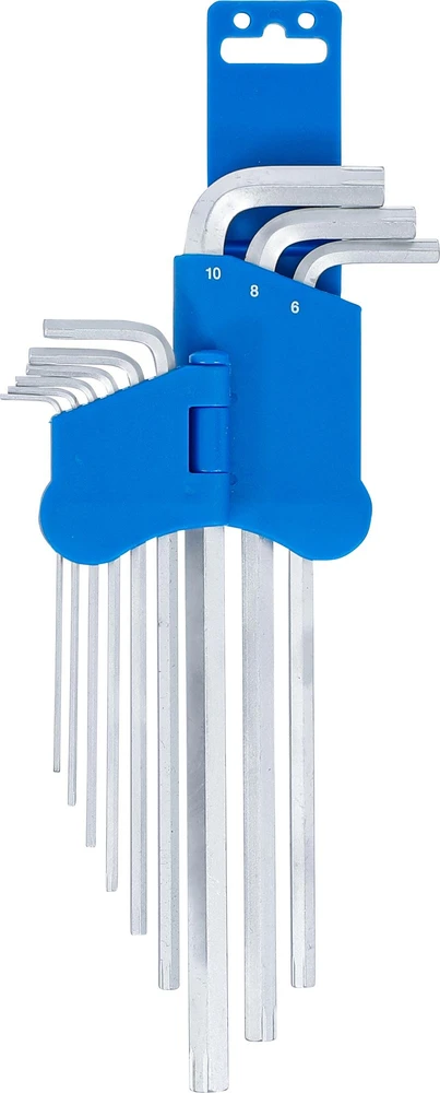 SPECIALUS L TIPO RAKTŲ RINKINYS | VIDINIS ŠEŠIAKAMPIS 1,5–10 MM | 9 VNT. (8512)