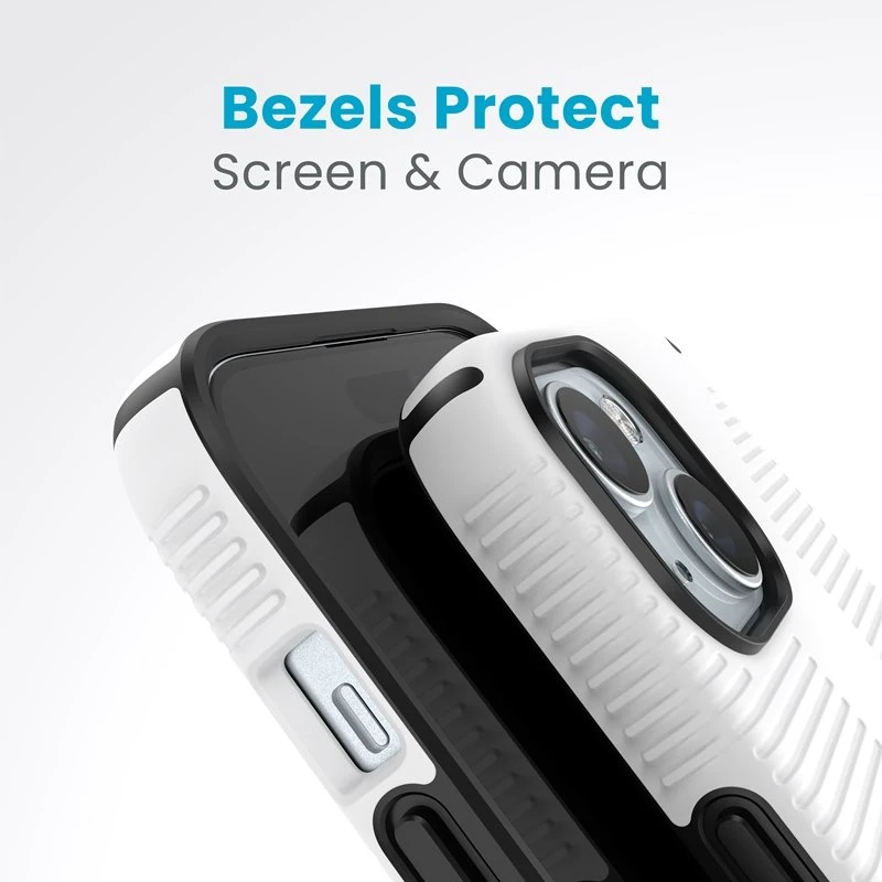 Speck Candyshell Grip MagSafe dėklas iPhone 17e/16e/15/14/13, balta