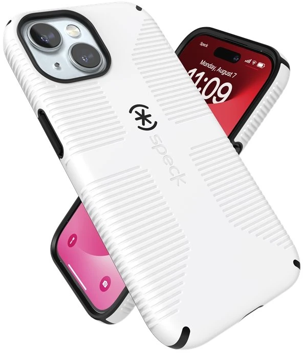 Speck Candyshell Grip MagSafe dėklas iPhone 17e/16e/15/14/13, balta