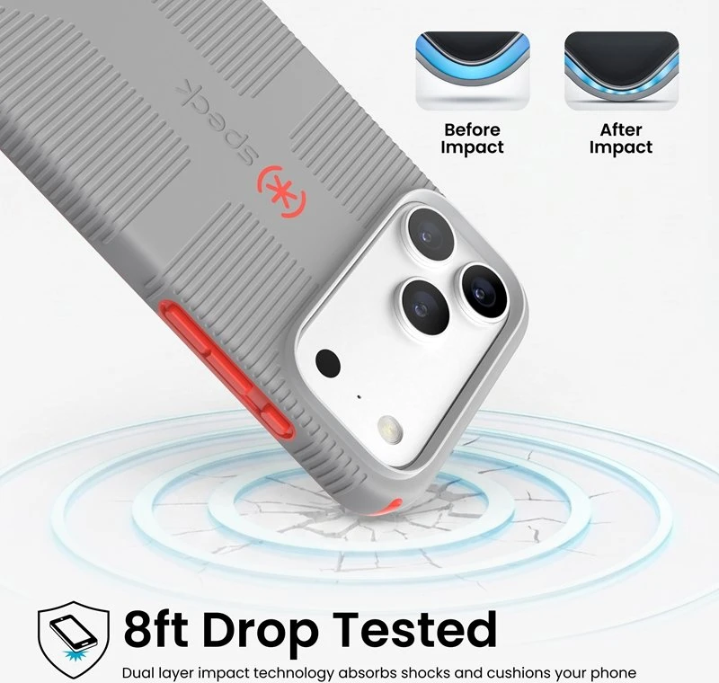 Speck Candyshell Grip MagSafe dėklas iPhone 18 Pro Max / 17 Pro Max, pilkas