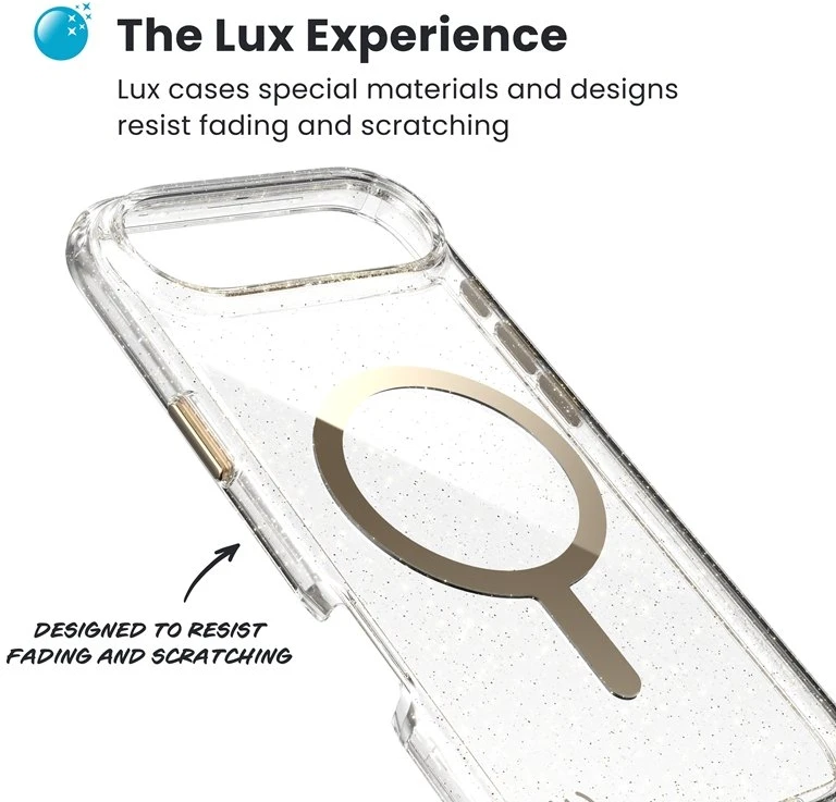 Speck Presidio Lux MagSafe - dėklas Apple iPhone Air Glitter / Gold Metallic