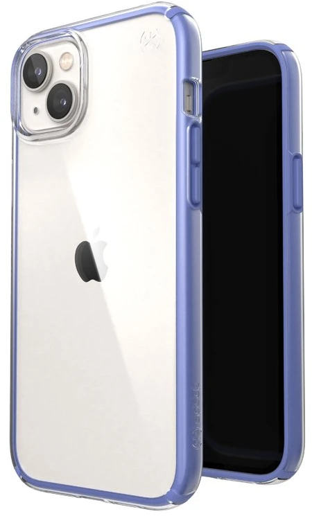 Speck Presidio Perfect-Clear with Impact Geometry - dėklas skirtas Apple iPhone 15 Plus/ 14 Plus with MICROBAN coating Clear / Grounded Violetinė