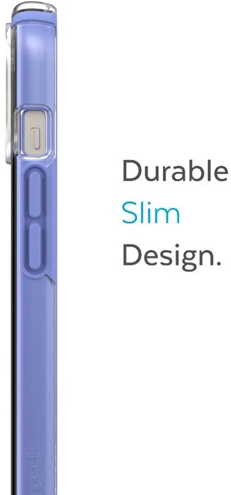 Speck Presidio Perfect-Clear with Impact Geometry - dėklas skirtas Apple iPhone 15 Plus/ 14 Plus with MICROBAN coating Clear / Grounded Violetinė