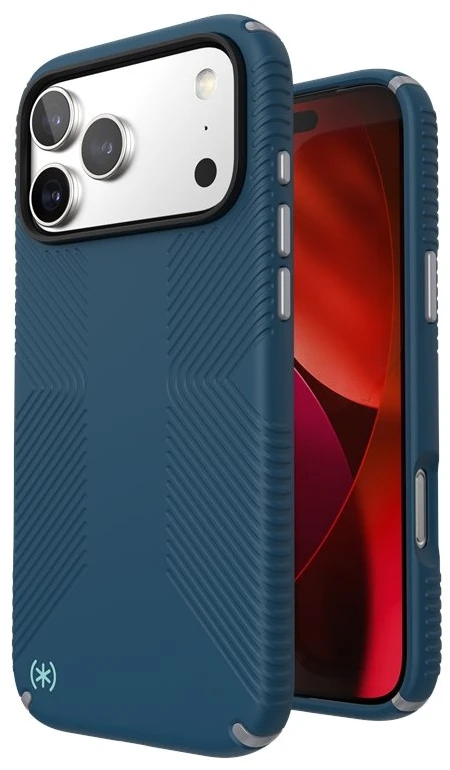 Dėklas Speck Presidio2 Grip MagSafe - Apple iPhone 17 Pro Max Case Deep Sea/Sidabrinis Metallic