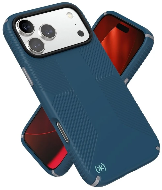 Dėklas Speck Presidio2 Grip MagSafe - Apple iPhone 17 Pro Max Case Deep Sea/Sidabrinis Metallic
