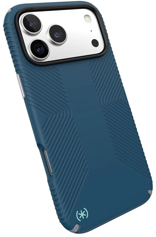 Dėklas Speck Presidio2 Grip MagSafe - Apple iPhone 17 Pro Max Case Deep Sea/Sidabrinis Metallic