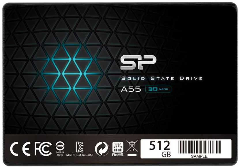 Kietasis diskas Silicon Power Ace A55 512 GB SSD 2.5, SATA III 6GB/s, 560/530 MB/s, 3D NAND