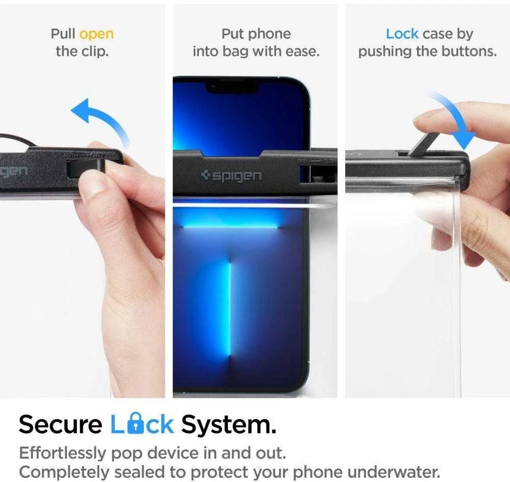 Spigen Aqua Shield A601 vandeniui atsparus dėklas IPX8 – skaidrus