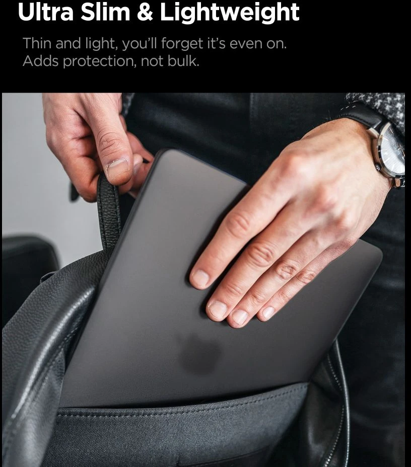 SPIGEN AIRSKIN MACBOOK PRO 16 M1-M5 / M5 PRO / M5 PRO MAX 2021-2026 MATINĖ JUODA