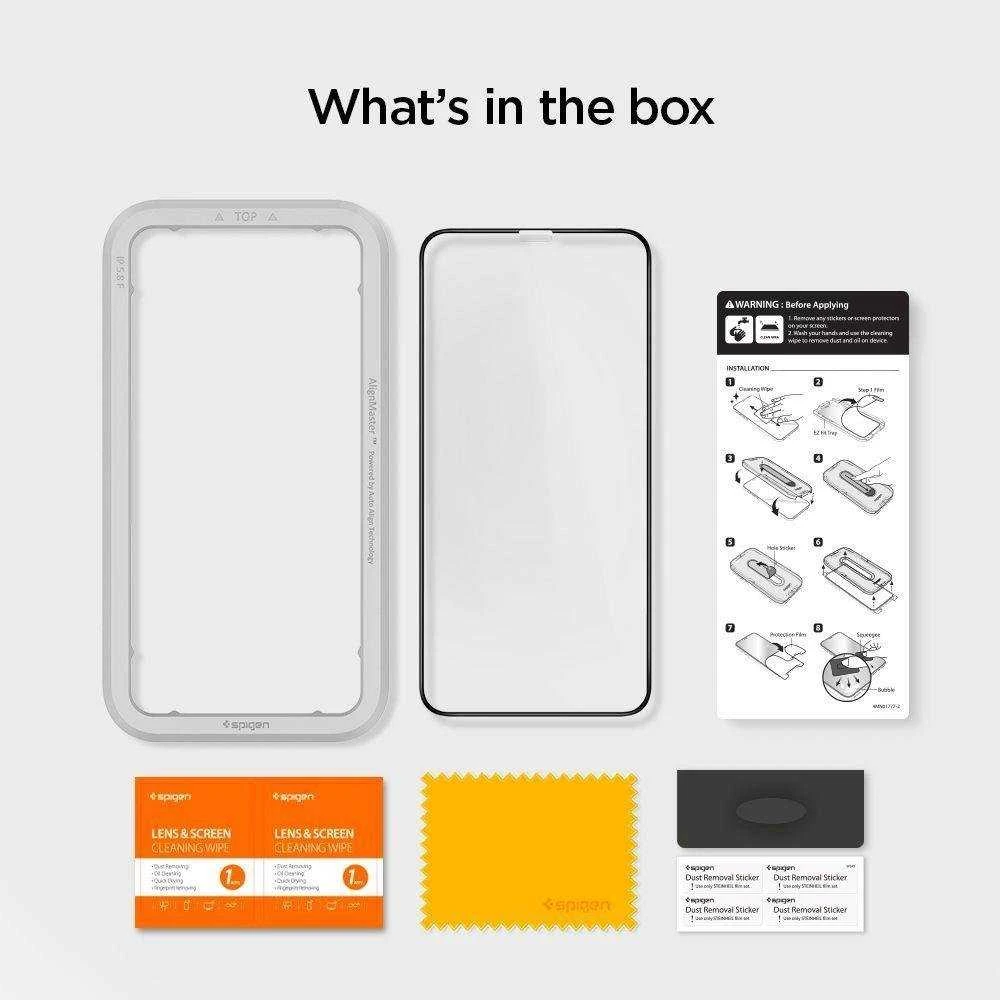 Apsauginis ekrano stiklas Spigen ALM FC Apple iPhone 11 juodos spalvos