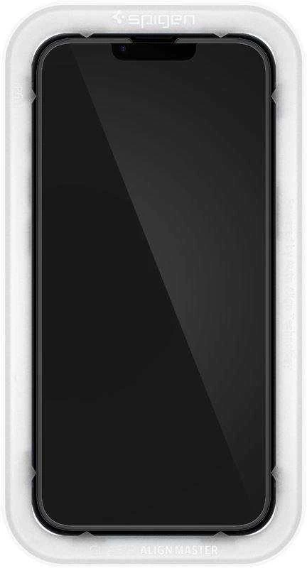 Apsauginis stiklas Spigen ALM GLASS FC Apple iPhone 13 / 13 Pro / 14 su juodos spalvos krašteliu