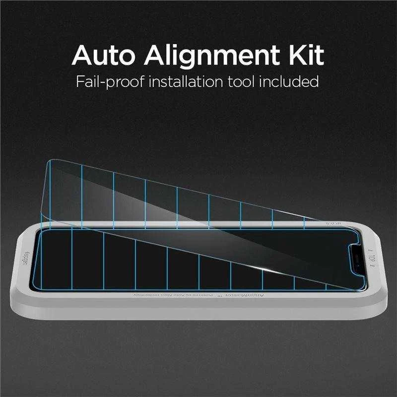 Spigen grūdintas stiklas Alm Glas.TR Slim 2 vnt., skirtas iPhone 11