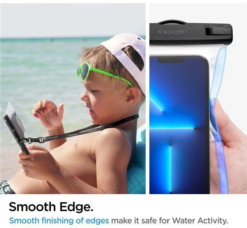 SPIGEN A601 UNIVERSALUS VANDENIUI ATSPIRUS DĖKLAS 2 PAKUOTĖS CRYSTAL CLEAR